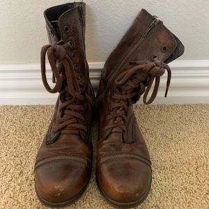 Steve Madden Brown Combat Boots